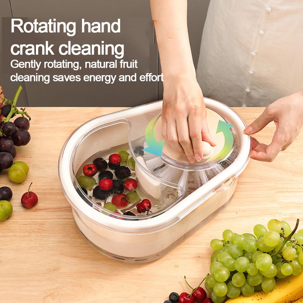 Effortless ABS Vegetable & Fruit Washing Basket – Gentle Lift Design with Drain Function