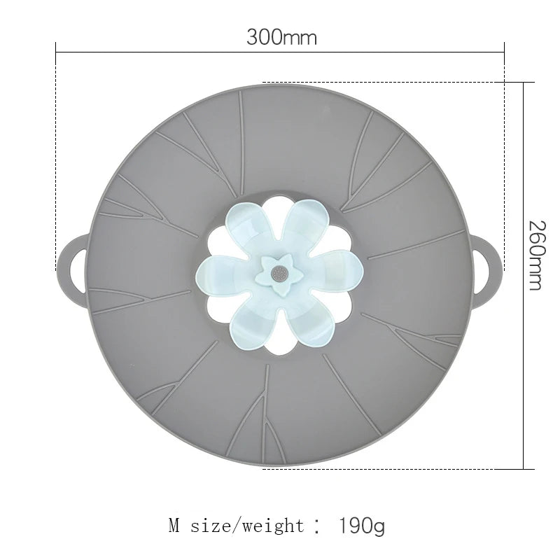Silicone Spill Stopper Lid – Boil-Over Guard Food-Grade Silicone Pot & Pan Cover for Kitchen Use