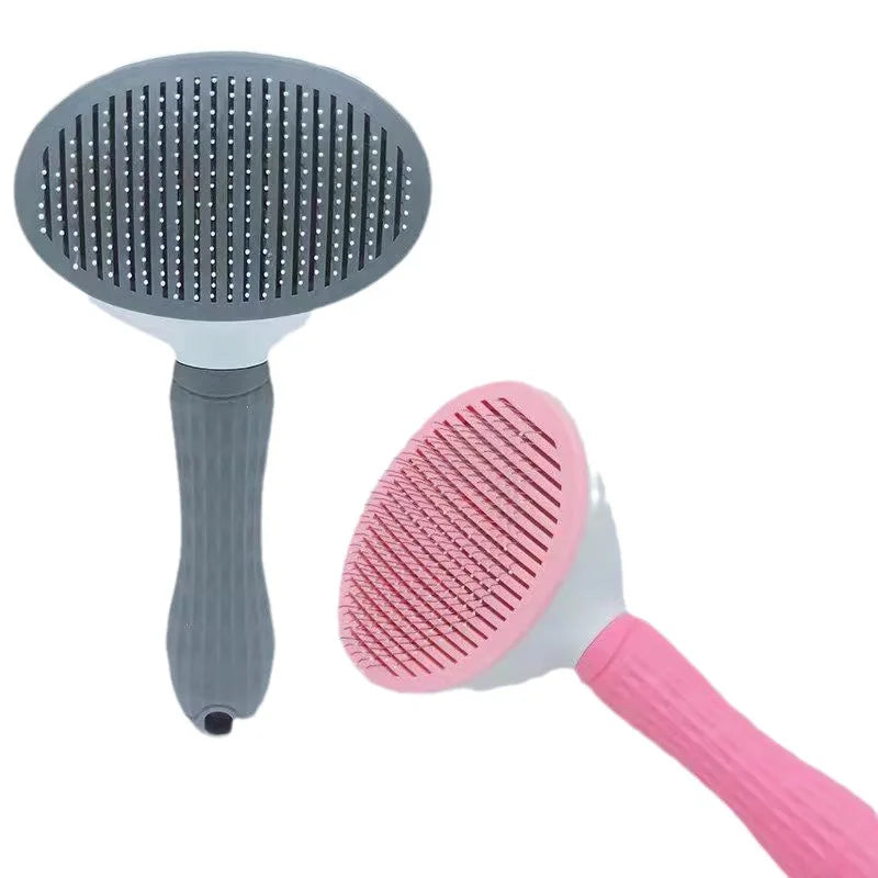 Pet Grooming Brush – Stainless Steel Comb for Long-Haired Dogs & Cats, Hair Removal and Cleaning Tool