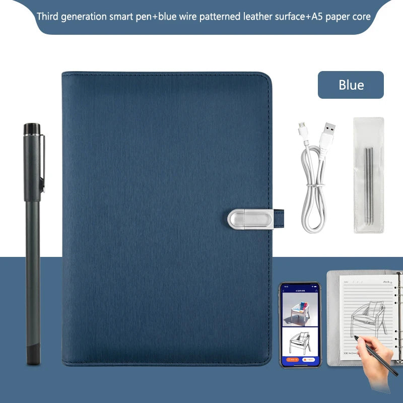 Smart Digital Notebook with Sync Pen – AI Voice, Drawing, Bluetooth Real-Time Cloud Transmission Writing Set