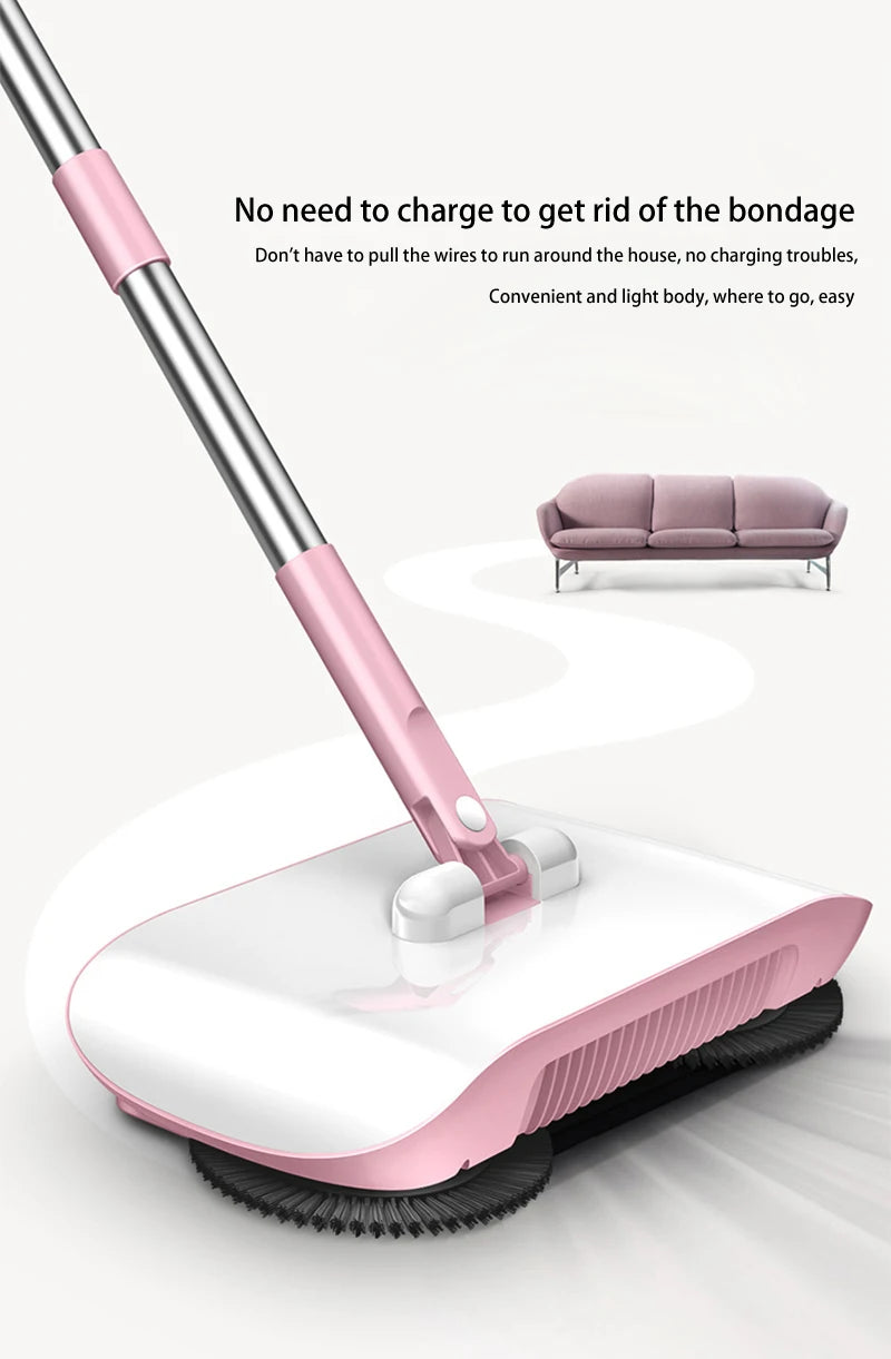 All-in-One Manual Sweeping Broom & Dustpan Set – Hand-Push Floor Sweeper & Vacuum Cleaner for Home Use