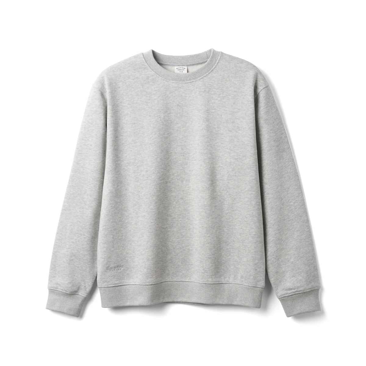 SIMWOOD 2025 Oversized 340gsm Brushed Fleece Sweatshirt – Embroidered Heavy-weight Pullover for Men