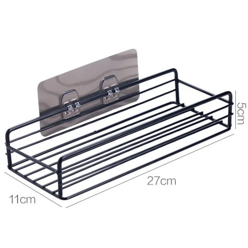 Corner Iron Bathroom Shelf Kitchen Organizer Rack Shower Caddy for Shampoo and Accessories Storage