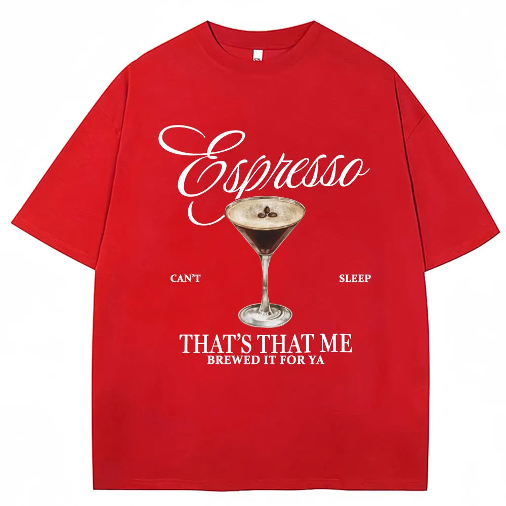 Sabrina Carpenter Espresso Martini Graphic Tee – Unisex Casual Loose Fit Soft Cotton Aesthetic Streetwear T-Shirt