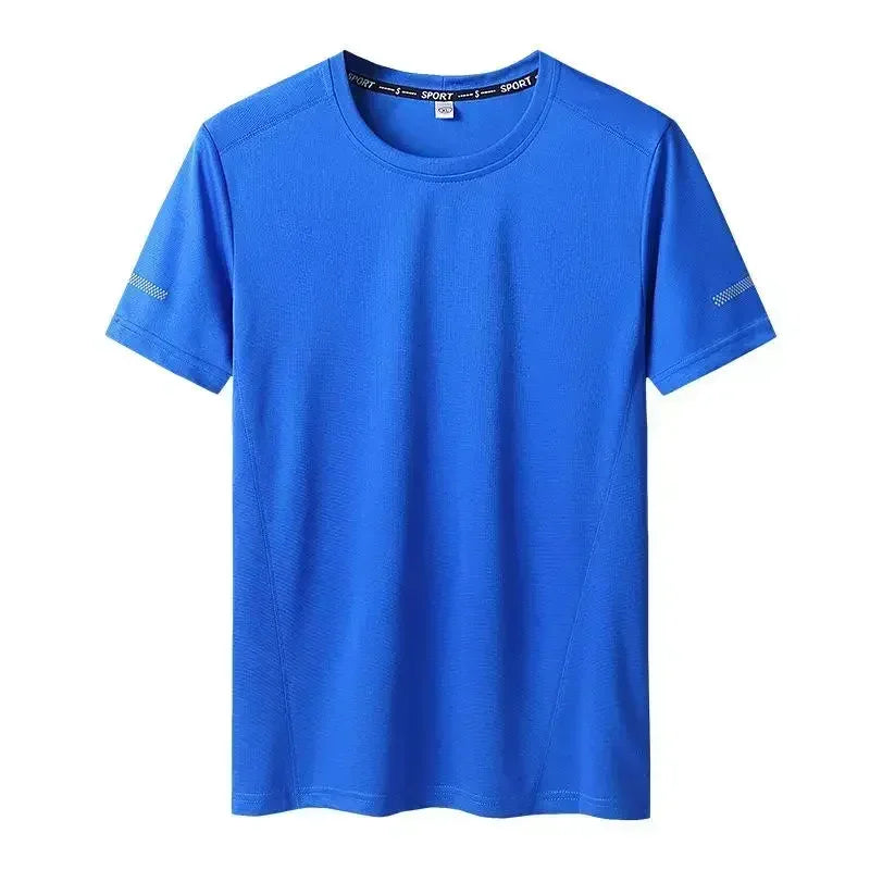 Plus Size Men’s Quick-Dry Oversized T-Shirt, Round Neck, Short Sleeve, Available in 5XL and 6XL