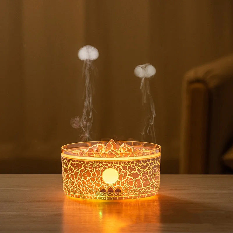 DC 24V Jellyfish-Inspired Electric Aroma Diffuser & Humidifier with RGB Lights and Remote Control for Home Use