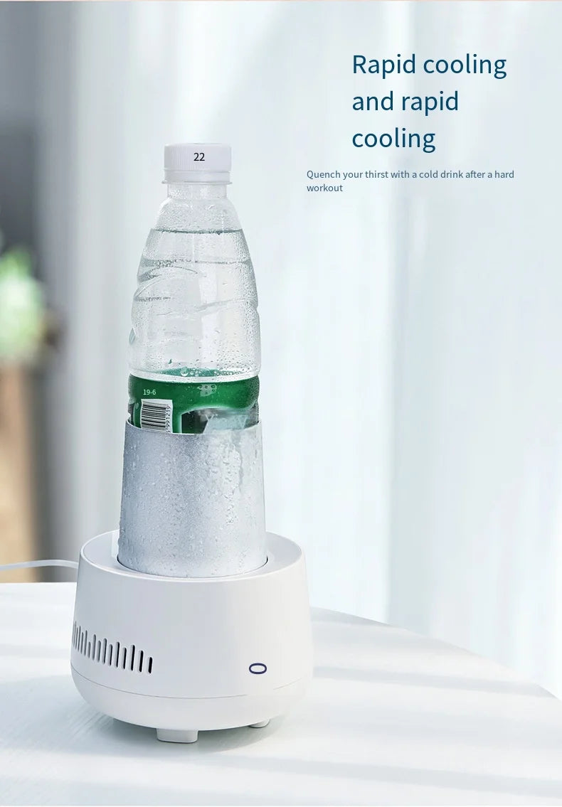 USB Mini Beverage Cooler Cup – Fast Cooling Mug for Soda, Beer, Water & Cans – Portable Drink Chiller for Car & Home Use