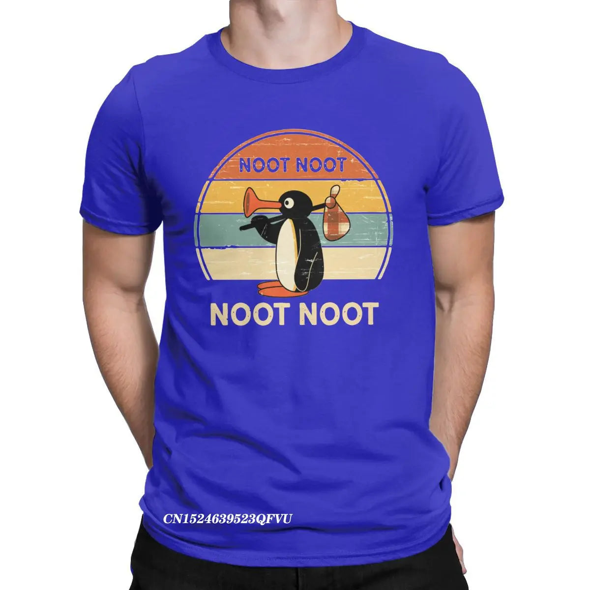 Funny Pingu "Noot Noot" Meme T-Shirt – Unisex Harajuku Graphic Tee, Premium Cotton Crewneck for Men & Women