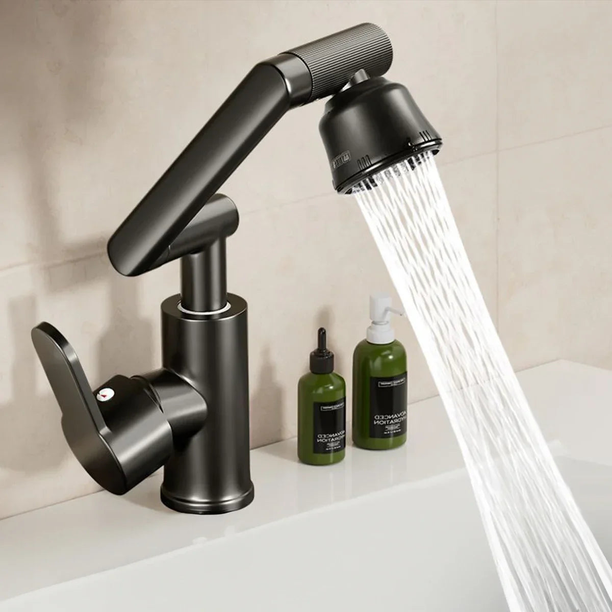 1080° Rotating Basin Faucet – Hot & Cold Multi-Function Booster Tap for Bathroom & Kitchen Use