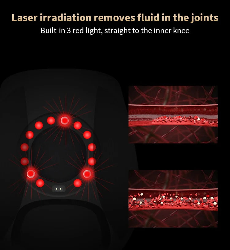 Electric Knee Massager with Infrared Heat and Vibration – Relief for Knee Pain, Swelling, Stiff Joints, and Muscle or Ligament Strain