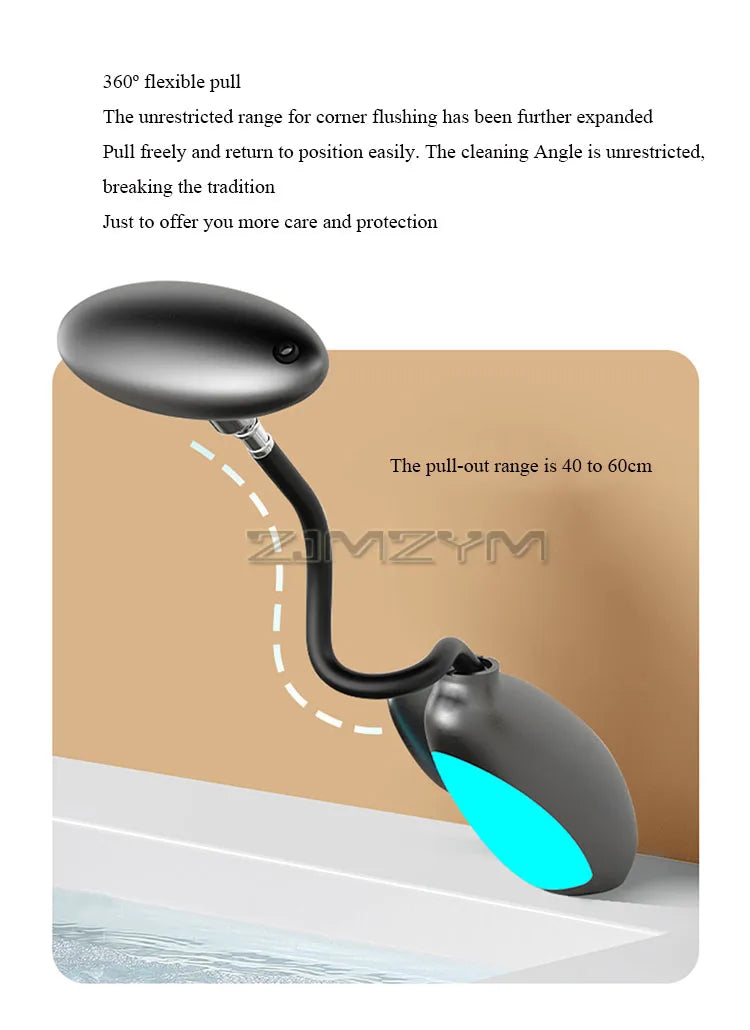 360° Rotating LED Basin Faucet with 4 Water Modes, Pull-Out Spout & Temperature Sensor – Drip-Free Hot & Cold Mixer Tap