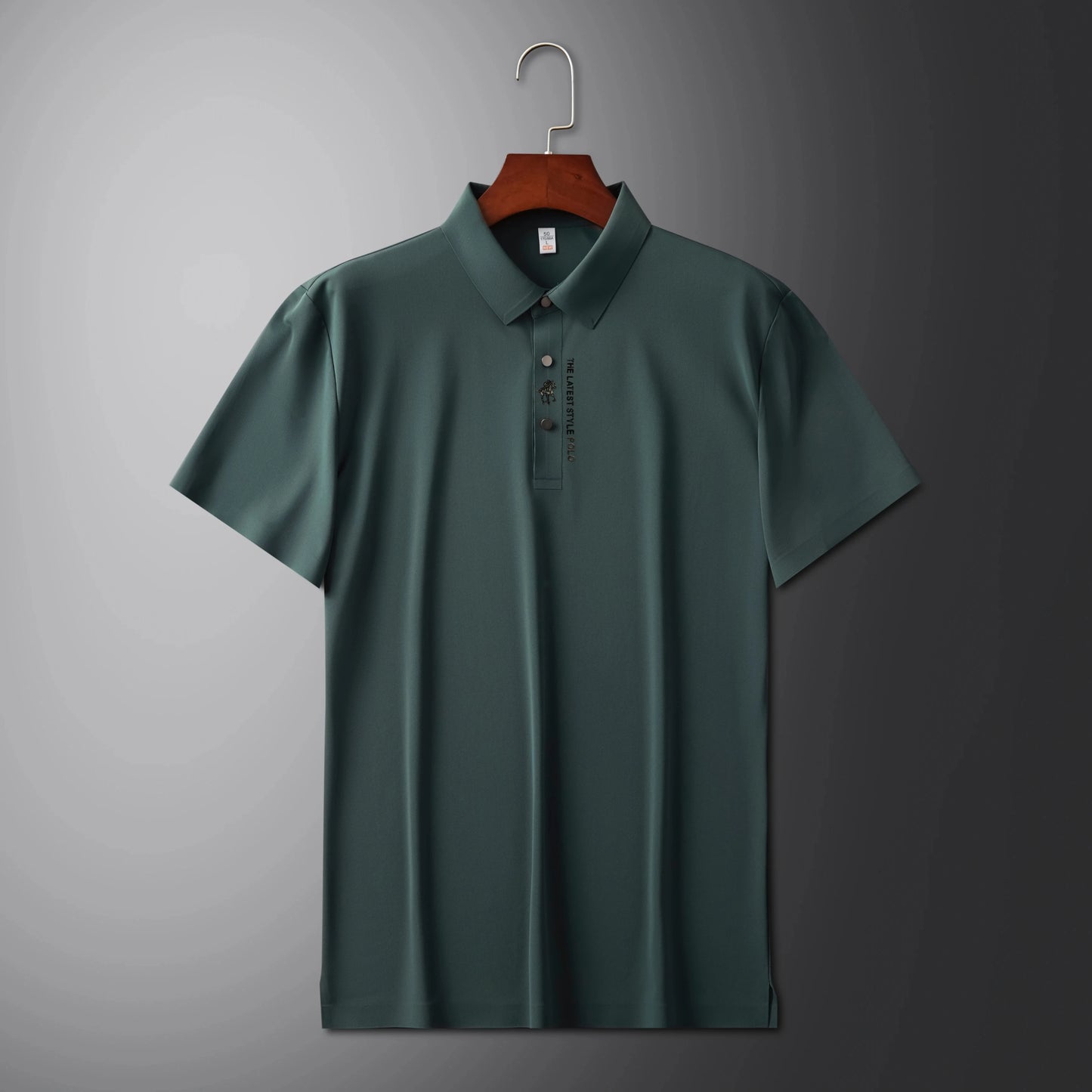 Men's Premium Printed Polo Shirt – Short Sleeve, Seamless Ice Silk, Breathable Golf & Business Casual Summer Tee