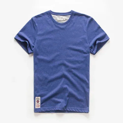 Men’s Classic Solid Cotton T-Shirt – Casual Basic O-Neck Tee – High-Quality Everyday Top 