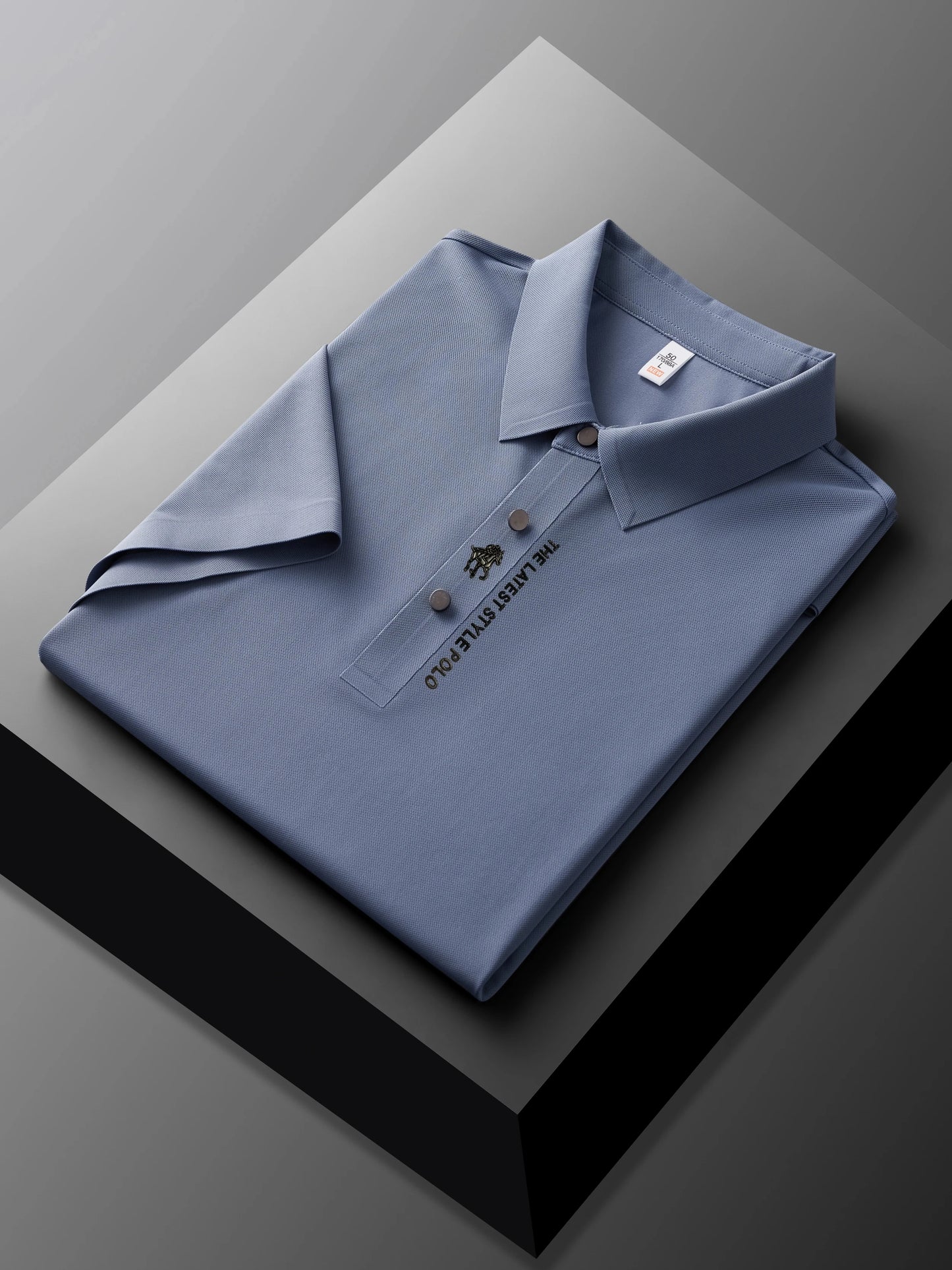 Men's Premium Printed Polo Shirt – Short Sleeve, Seamless Ice Silk, Breathable Golf & Business Casual Summer Tee