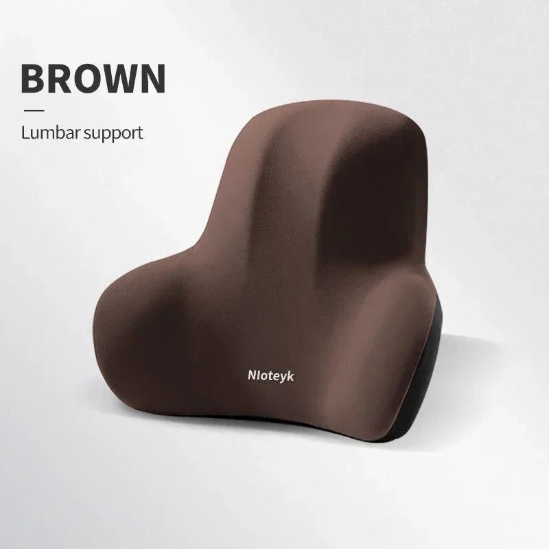 Universal Memory Foam Neck & Lumbar Support Cushion – Ergonomic Car Seat Pillow for Comfort & Posture