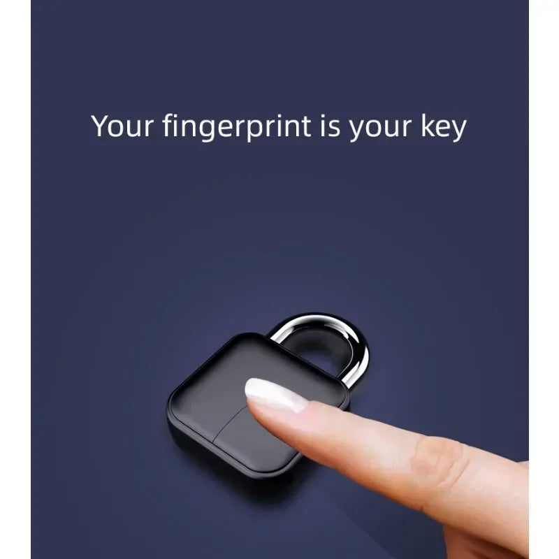 Smart Graffiti Fingerprint Bluetooth Padlock – Anti-Theft Lock for Warehouse Doors, Storage Cabinets, and Luggage