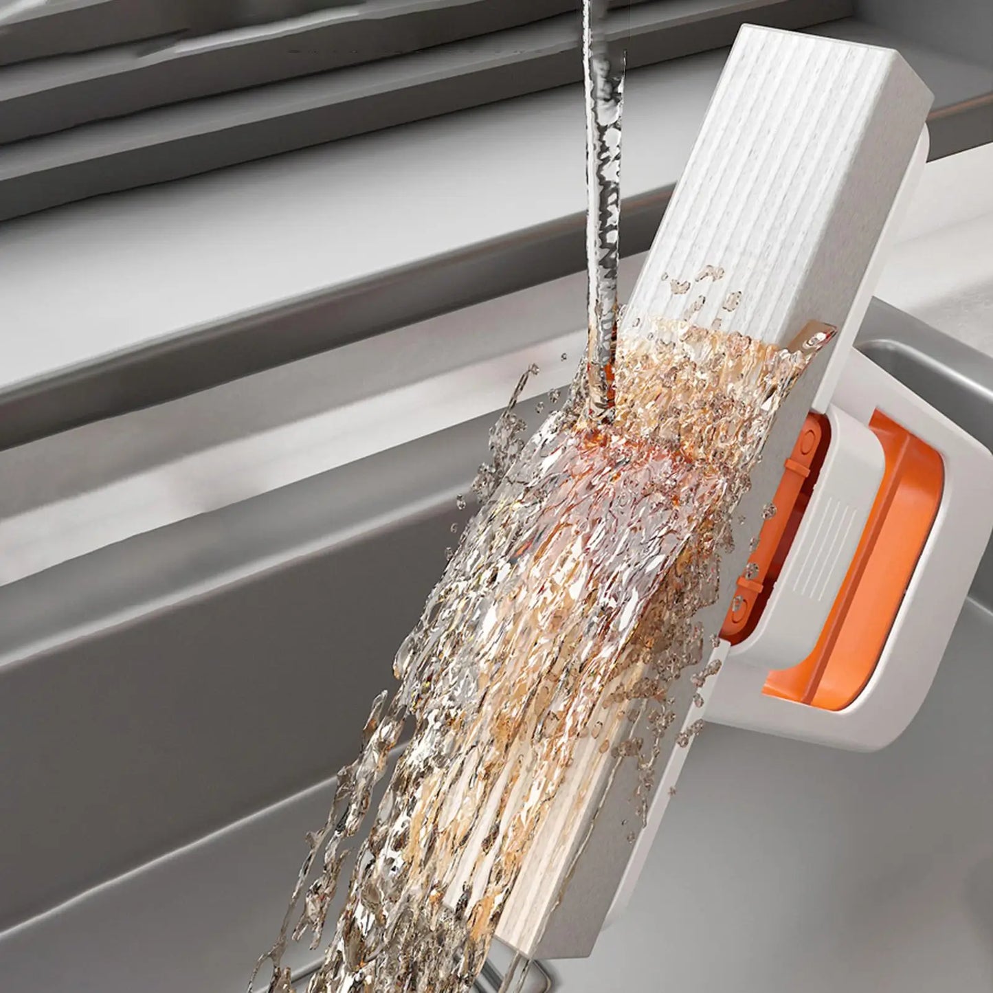 Compact Foldable Handheld Mop with Powerful Sponge Squeezer – Self-Squeezing Floor, Desk, Window & Car Cleaning Tool