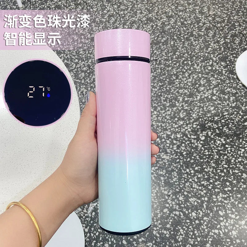 500ML Smart Insulated Thermos Water Bottle – Stainless Steel Vacuum Flask with Touch Temperature Display Digital Mug