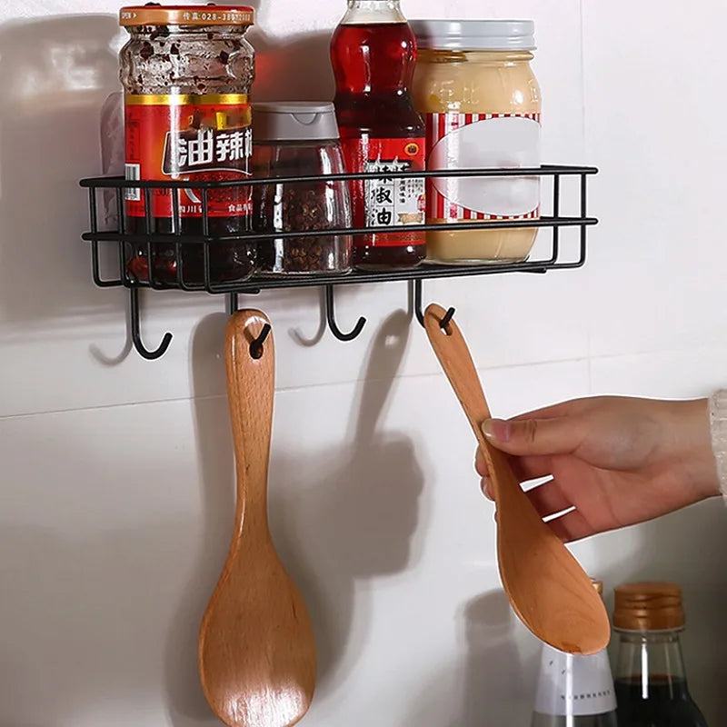 Corner Iron Bathroom Shelf Kitchen Organizer Rack Shower Caddy for Shampoo and Accessories Storage