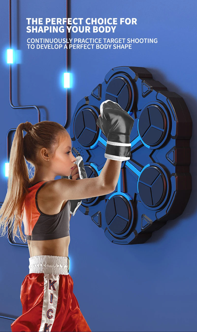 Smart Music Boxing Trainer – Interactive Wall-Mounted Target for Kids & Adults, Electronic Reaction Training Device for Home, Sanda & Fitness