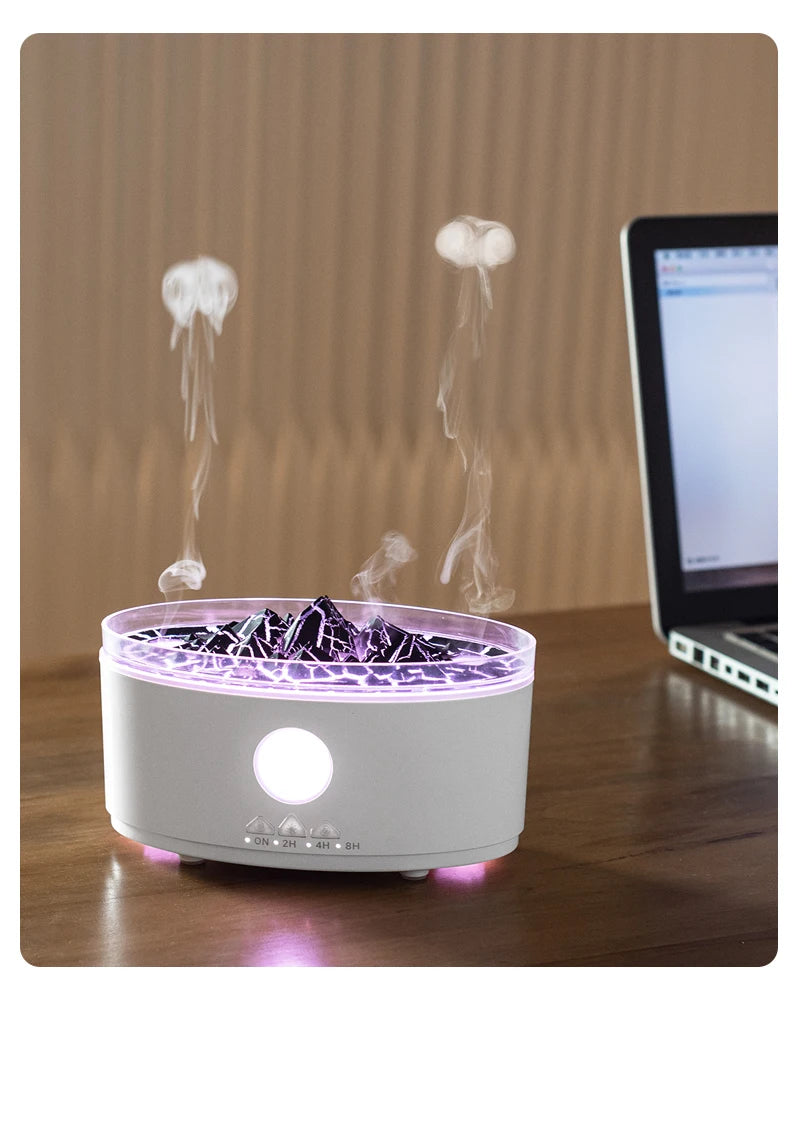 DC 24V Jellyfish-Inspired Electric Aroma Diffuser & Humidifier with RGB Lights and Remote Control for Home Use