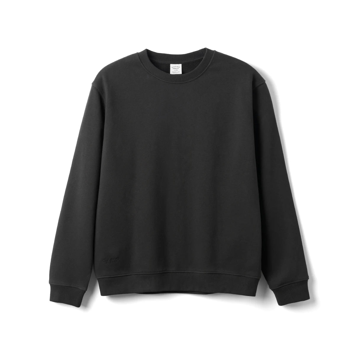 SIMWOOD 2025 Oversized 340gsm Brushed Fleece Sweatshirt – Embroidered Heavy-weight Pullover for Men