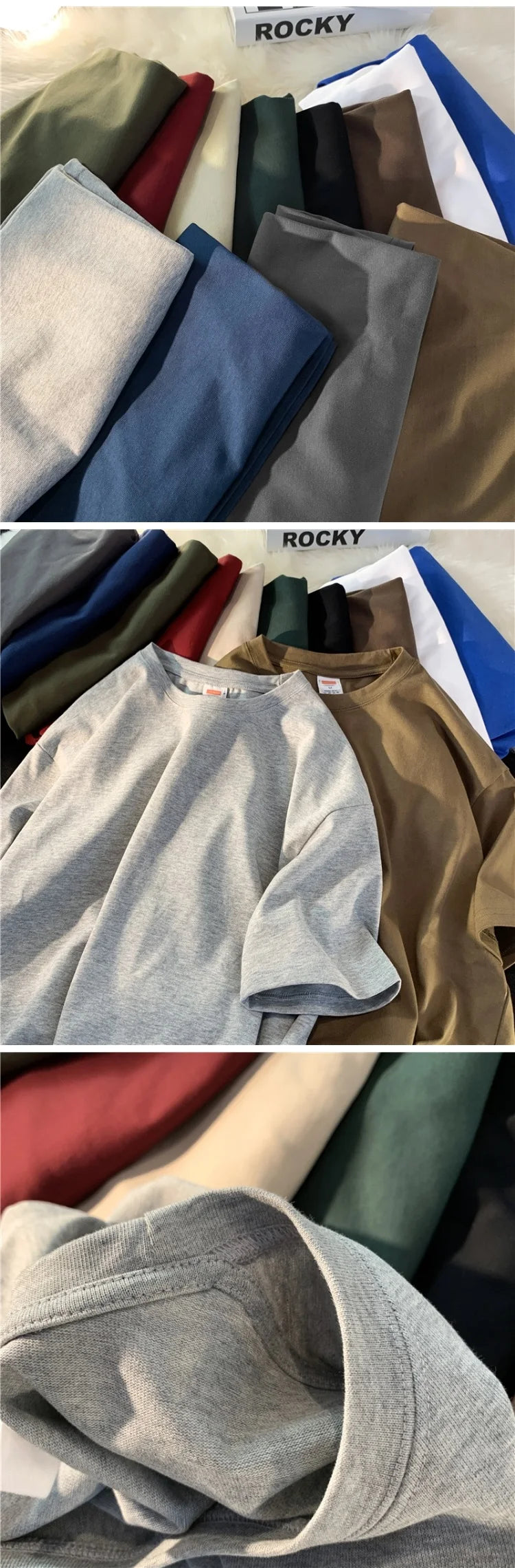 Unisex Oversized Heavyweight Cotton T-Shirt – 260gsm Basic Solid Color Hip-Hop Style Summer Tee