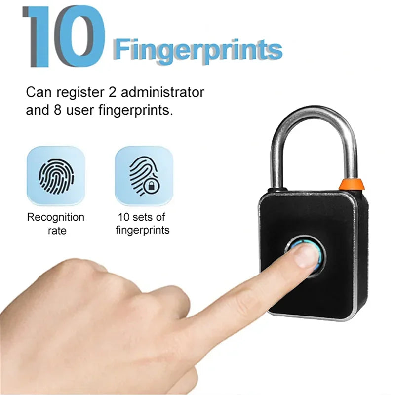 Smart Fingerprint Padlock – Keyless Biometric Security Lock with Password Access, Anti-Theft Protection, and TTLOCK/Tuya App Control