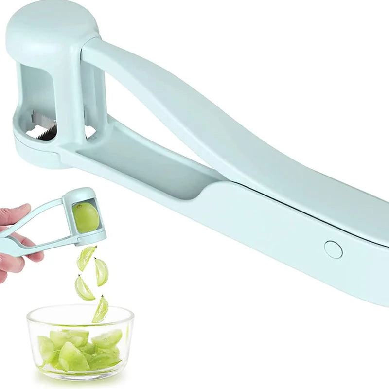 Toddler-Friendly Tomato and Grape Slicer Cutter – Cherry Fruit Salad Tool, Baby Kitchen Gadget for Easy Cutting