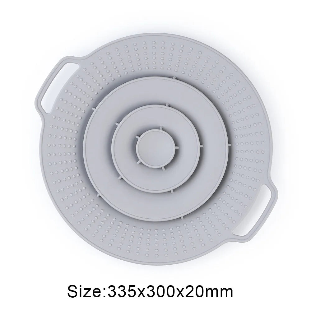 30cm Silicone Anti-Spill Pot Lid – Reusable Splash-Proof Cover for Microwave, Gas Cooktops & Kitchen Use