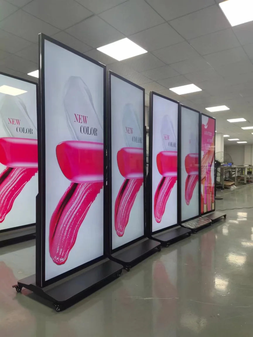 43"/55"/65"/75" Floor-Mounted 4K Ultra HD Vertical Touchscreen Advertising Display with WiFi and CMS Software – Indoor LCD Digital Signage Totem
