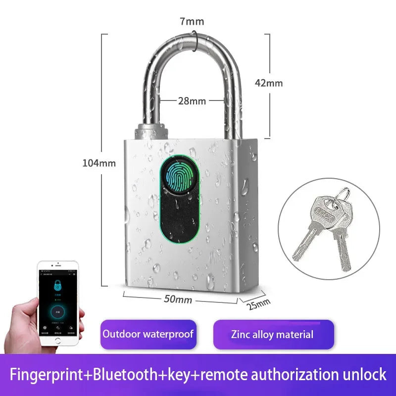 Smart Fingerprint Padlock – Keyless Biometric Security Lock with Password Access, Anti-Theft Protection, and TTLOCK/Tuya App Control