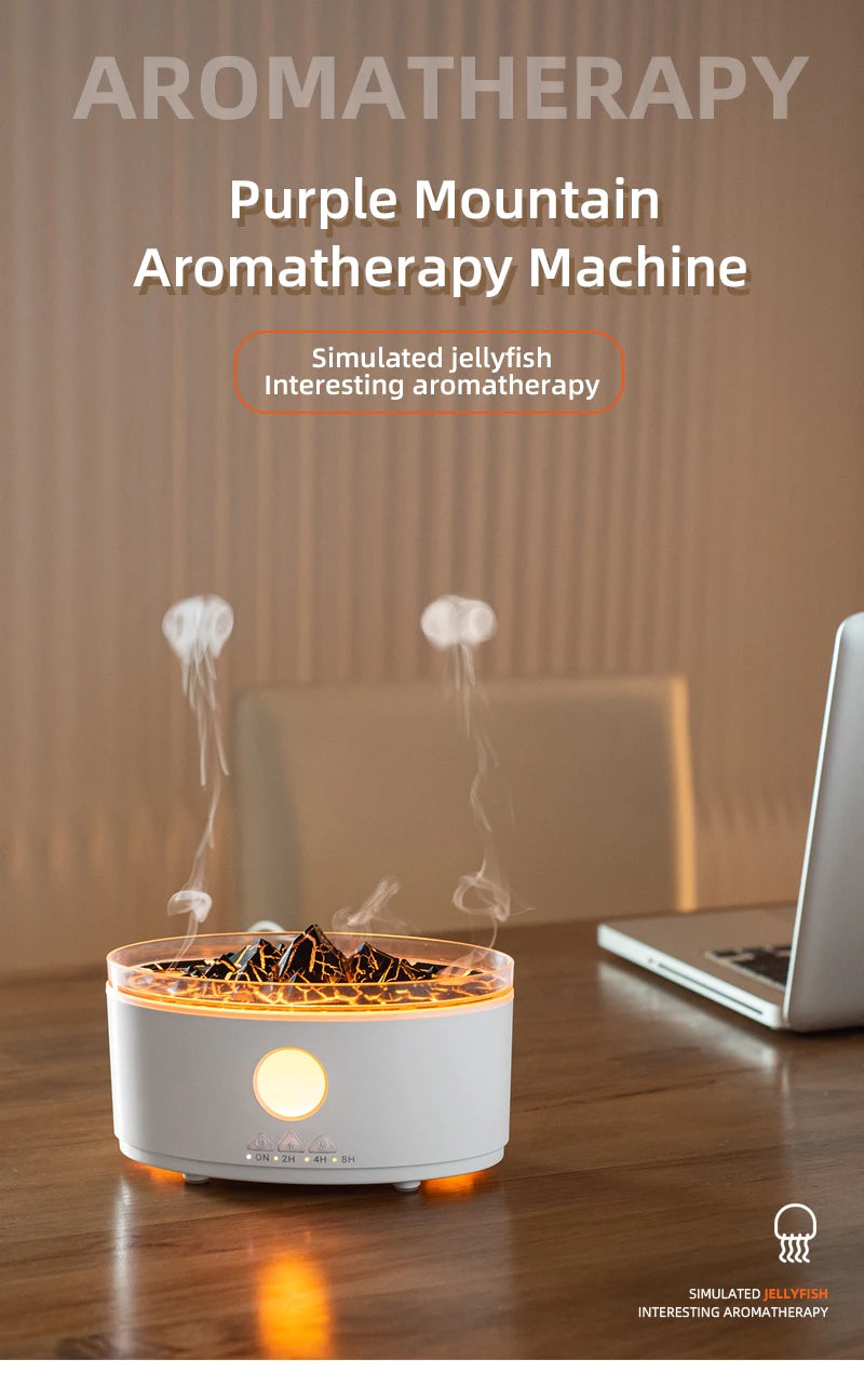 DC 24V Jellyfish-Inspired Electric Aroma Diffuser & Humidifier with RGB Lights and Remote Control for Home Use