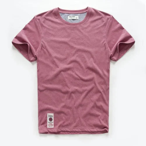 Men’s Classic Solid Cotton T-Shirt – Casual Basic O-Neck Tee – High-Quality Everyday Top 