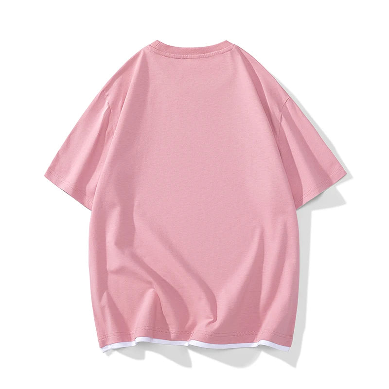 Men’s Loose Fit Letter Print T-Shirt – Harajuku Y2K Streetwear Short Sleeve Casual Tee
