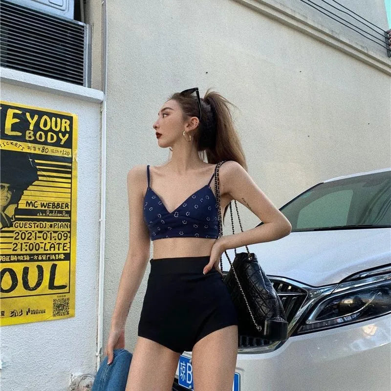 Women's High-Waist Black Shorts – Slim Fit Solid Color Summer Bottoms for Dance, Club, K-pop, and Streetwear Style (Up to 5XL)