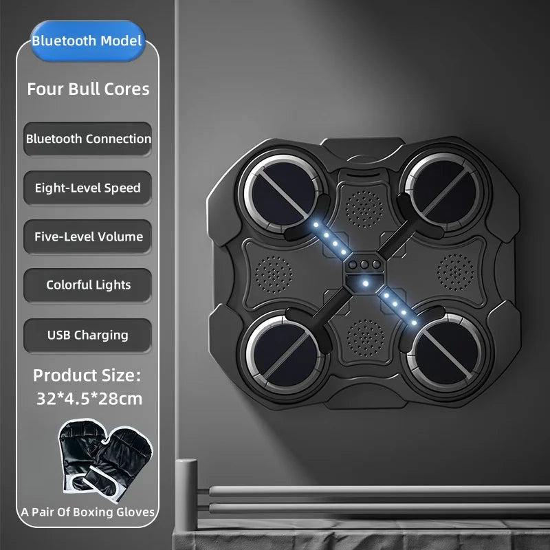 Smart Music Boxing Trainer – Interactive Wall-Mounted Target for Kids & Adults, Electronic Reaction Training Device for Home, Sanda & Fitness