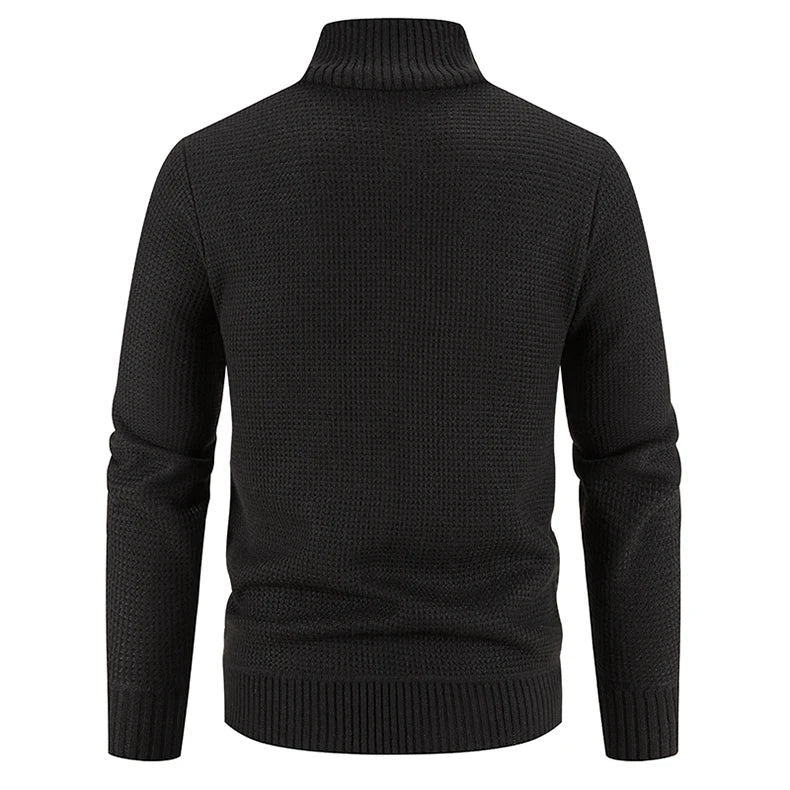 Men's Knit Baseball Jacket – Autumn Winter Casual Business Pullover Sweater, Korean Style Windbreaker Jumper