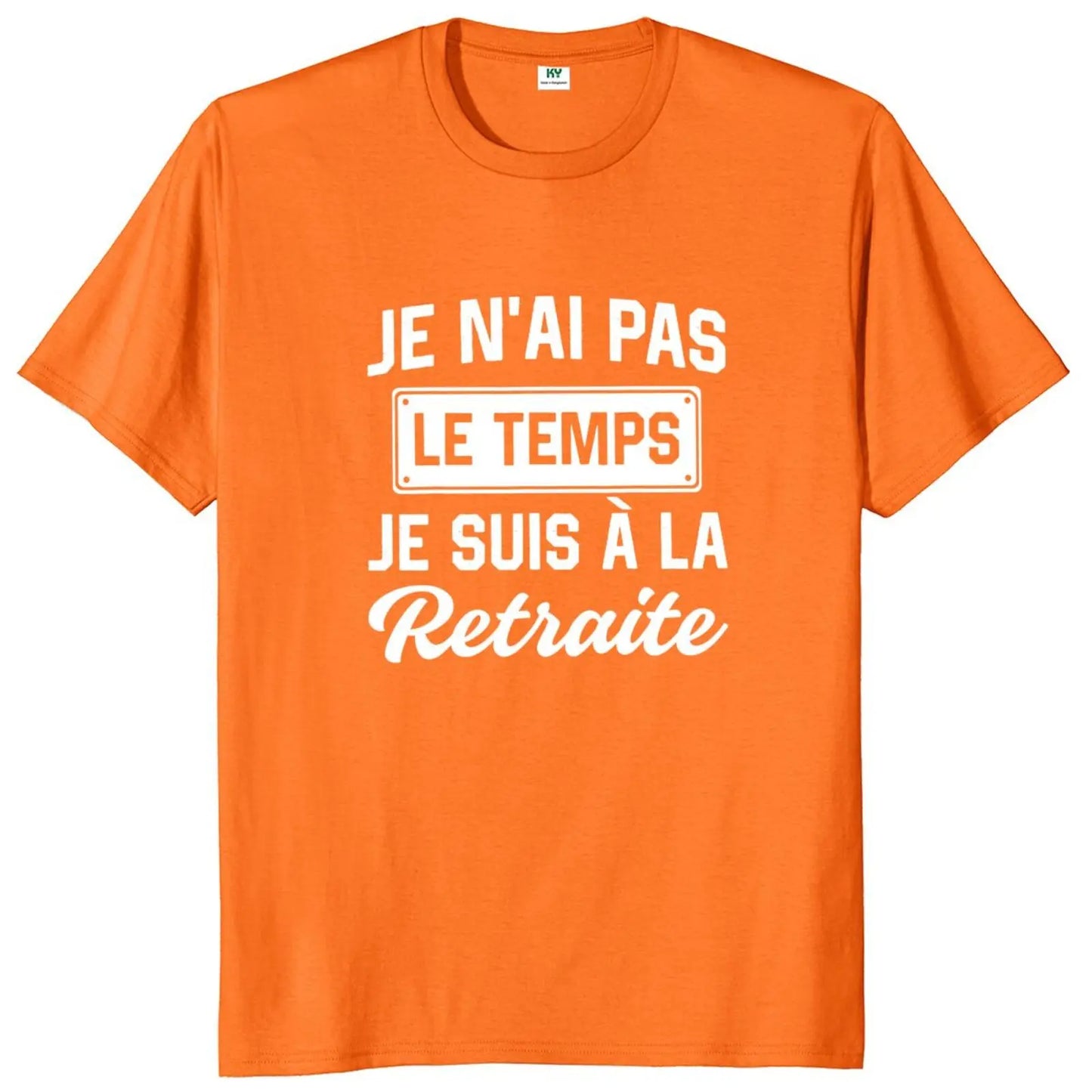 Retro "My Retirement" T-Shirt – Funny French Retired Dad Gift for Men, Papa Clothing, 100% Cotton Casual Unisex Tee, EU Sizes Available
