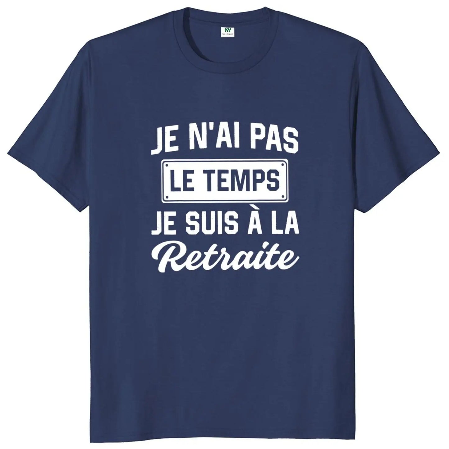 Retro "My Retirement" T-Shirt – Funny French Retired Dad Gift for Men, Papa Clothing, 100% Cotton Casual Unisex Tee, EU Sizes Available