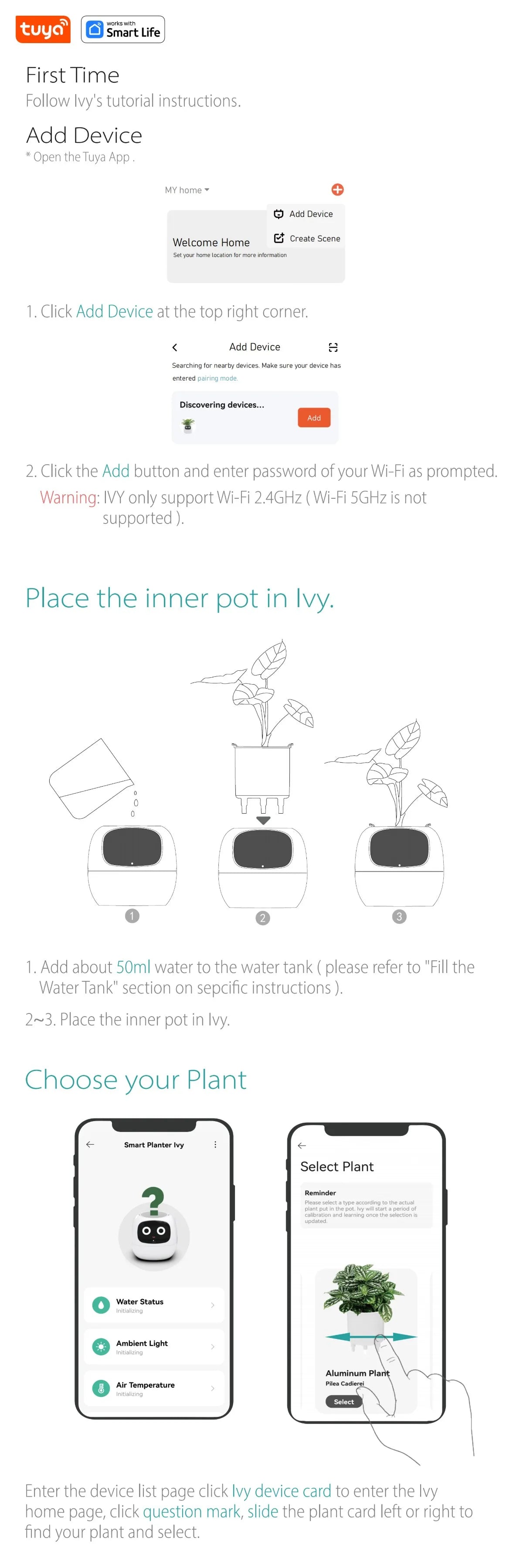 Tuya Ivy AI Smart Flower Pot – 49+ Animated Expressions, 7 Sensors & Intelligent Plant Care