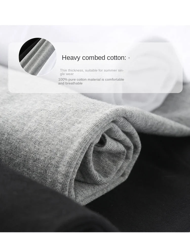 2-Pack Unisex Solid Color T-Shirts – 100% Cotton, Loose Fit, Short Sleeve, Basic Everyday Tees for Men & Women, White & Black Options