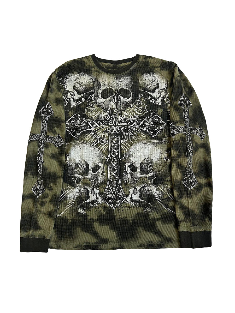  Women's Y2K Fairy Grunge Long Sleeve T-Shirt – Vintage Gothic Punk Graphic Tee for Casual Streetwear