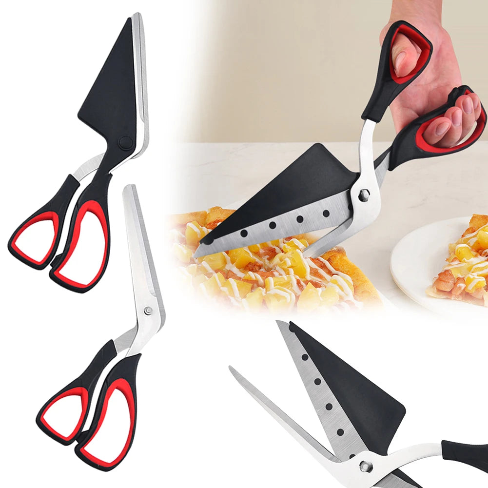 Professional Detachable Pizza Scissors with Sharp Stainless Steel Blade – Labor-Saving Cutter and Spatula Slicer Tool