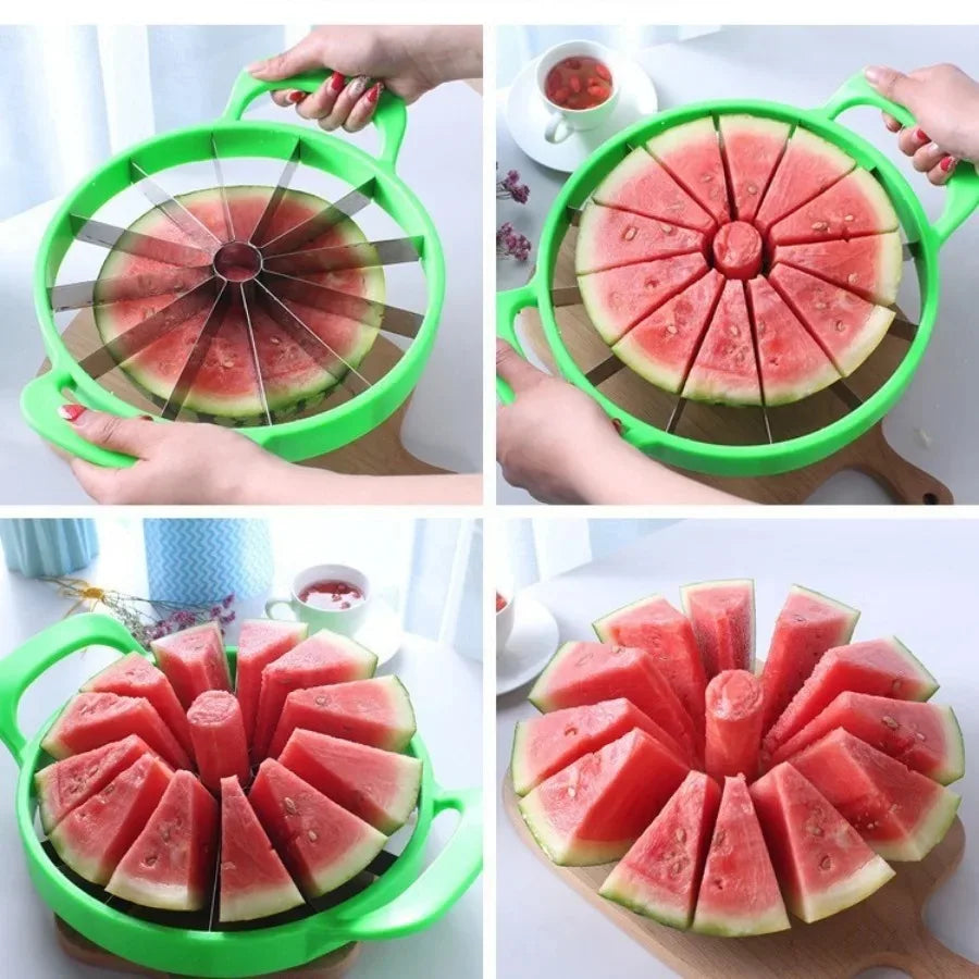 1 or 2 Pcs Stainless Steel Watermelon Slicer – Heavy-Duty Fruit Cutter for Hami Melon & Large Fruits