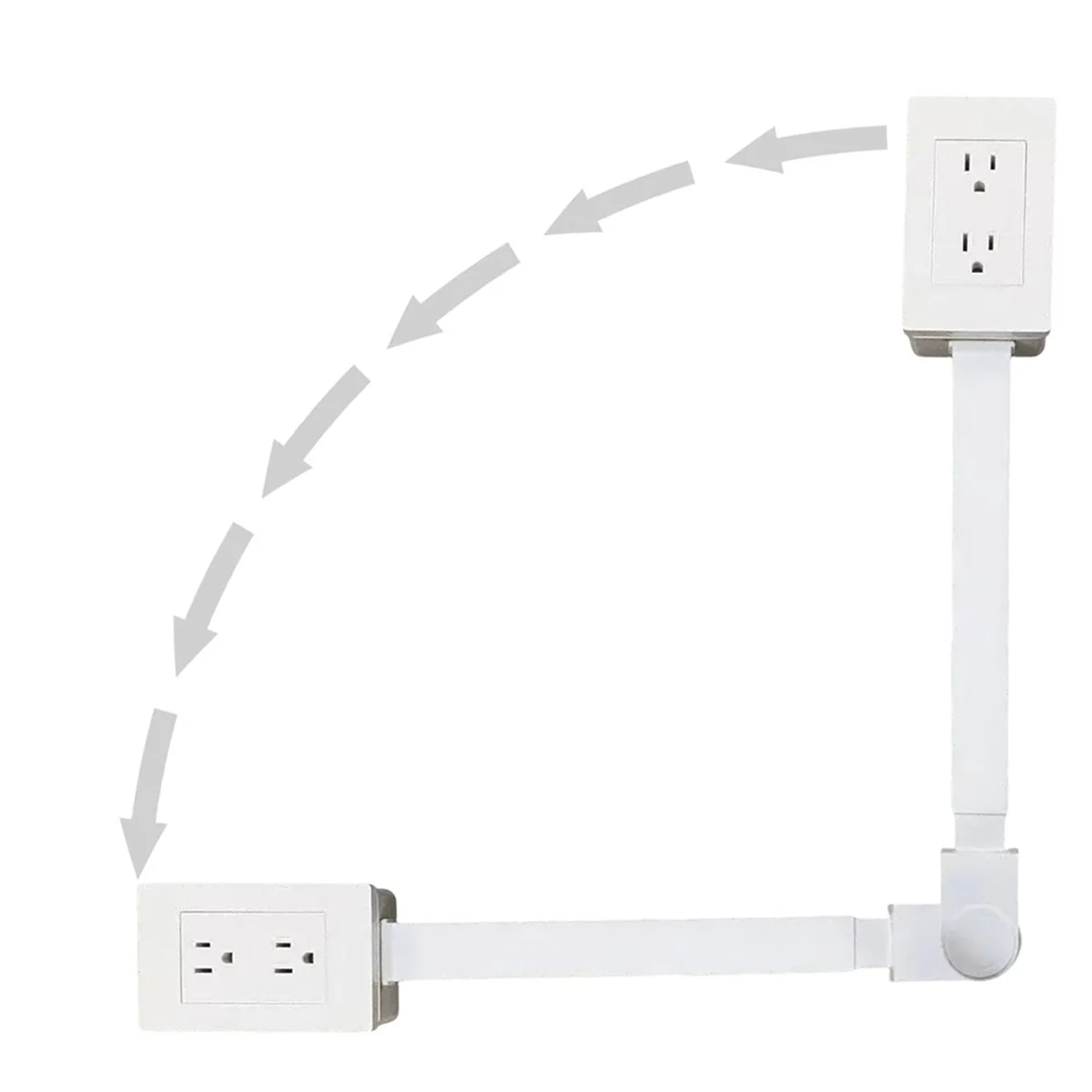 AB51 Extendable Power Socket Outlet – US Plug Electrical Extension for Home and Desk, No USB