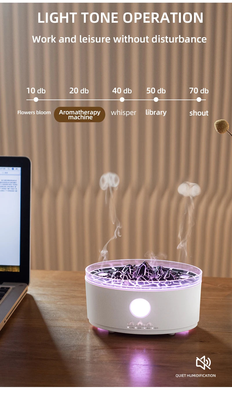 DC 24V Jellyfish-Inspired Electric Aroma Diffuser & Humidifier with RGB Lights and Remote Control for Home Use