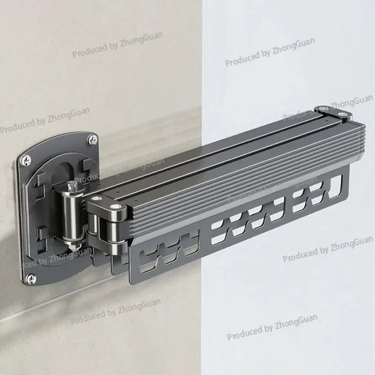 Wall-Mounted Folding Drying Rack – Retractable, No-Drill Indoor Clothes Hanger for Balcony or Laundry Room