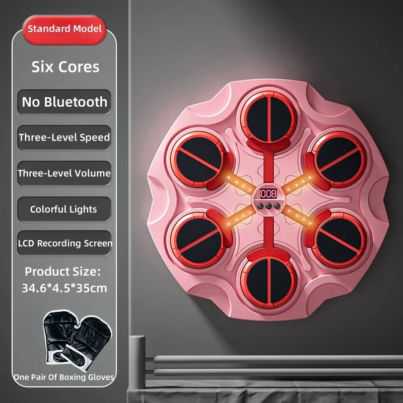 Smart Music Boxing Trainer – Interactive Wall-Mounted Target for Kids & Adults, Electronic Reaction Training Device for Home, Sanda & Fitness