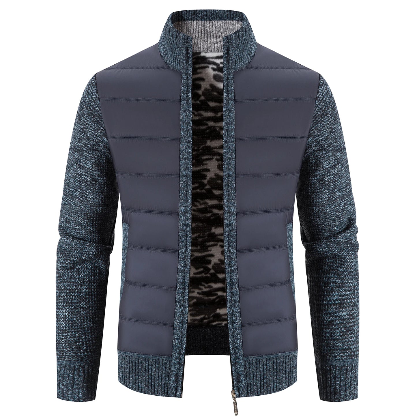 Men's Knit Baseball Jacket – Autumn Winter Casual Business Pullover Sweater, Korean Style Windbreaker Jumper